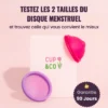 Disques menstruels 2 tailles